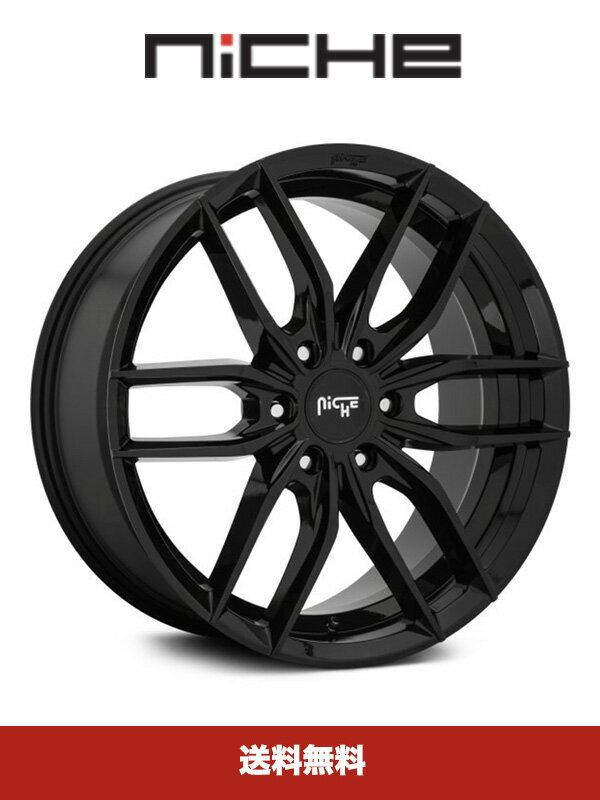 キャデラックXT5 用 ニッチ ヴォッソ グロスブラック 20x9J ホイール4本セット Niche VOSSO 20X9 6X120 67.06 BL 40MM (送料無料)