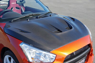 コペンローブ LA400K ESQUELETO STYLE ボンネット カーボン製 レインカバー付き クリア塗装済み