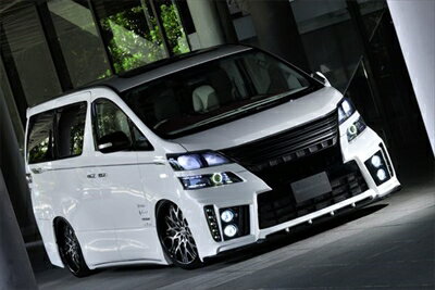 ヴェルファイア 20後期 RICERCATO BUMPER TYPE フードスポイラー 塗装済 ブラック 202