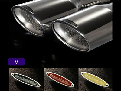 プリウスアルファ ZVW4#W 前期 Belta エグゼクティブマフラー 左右デュアル出し用 Vテール スライド式 プレート:ゴールド 取付込