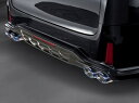 ヴェルファイア 30系 Zグレード 前期 RICERCATO リアアンダースポイラー+LEDセット 塗装済 バーニングブラッククリスタルシャインG (222)xグレーメタリック (1G3)