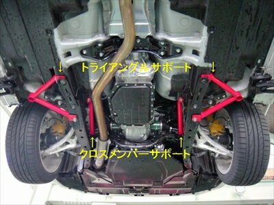 レガシィ B4 BM9 ボディサポートシリーズ ブラック クロスメンバーサポート