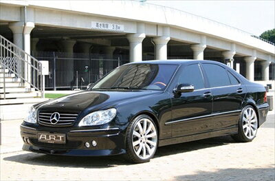 BENZ S W220 サイドスカート ロング 塗装取付込