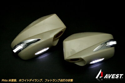 86 ZN6 LSデザインドアミラーウィンカー LEDデイランプ付 デイランプ色：ホワイトLED 塗装済 クリスタ..