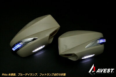 86 ZN6 LSデザインドアミラーウィンカー LEDデイランプ付 デイランプ色：ブルーLED 塗装済 クリスタル..