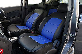 BMW MINI R55/56 2014/3まで シートカバー モダン ブラック+青色