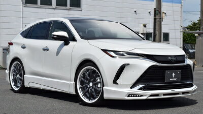 ハリアー 80系 フロントハーフスポイラーVer.2 LEDライト有り メーカー塗装品 ストレートグレーメタリ..