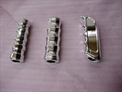 バモス サイドブレーキグリップ メッキ 丸タイプ