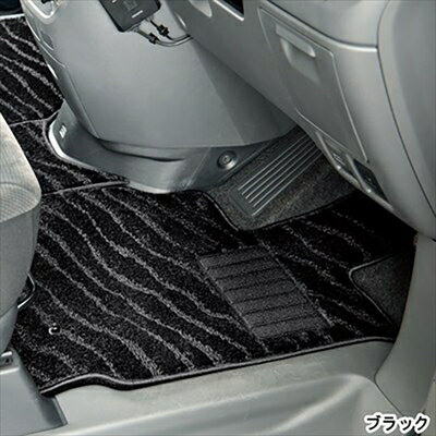 50系 RAV4 ハイブリッド車 フロアマット デラックス ブルーク ブラック