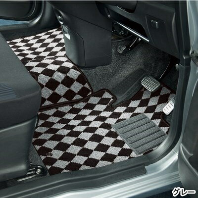 シルビア S14 フロアマット スタンダードタイプ ダイヤ グレー/ヒールパット無