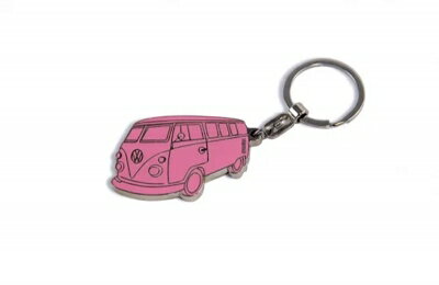 T1 BUS エナメル キーホルダー シルエット ピンク