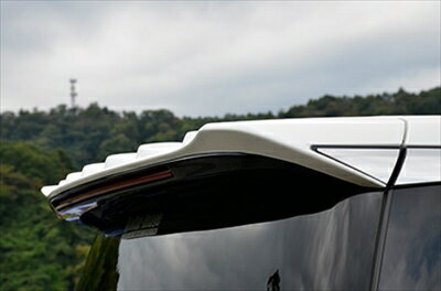 アルファード 30系 LEDハイマウントスポイラー 塗分け塗装済 レンズレッド/塗装色：バーニングブラッククリスタルシャインガラスフレーク (222)×ブラックマイカ (209)