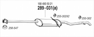 BENZ W168 A160 Long 純正タイプ補修用マフラー ガスケット