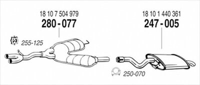 BMW E39 530i Touring 純正タイプ補修用マフラー クランプ
