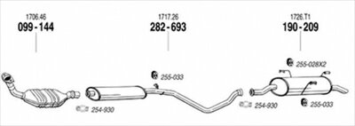 PEUGEOT 306 2.0 16V Break 純正タイプ補修用マフラー クランプ