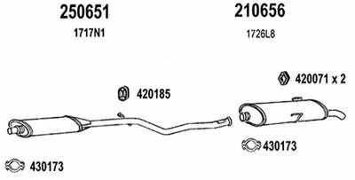 PEUGEOT 106 S16 純正タイプ補修用マフラー 吊りゴム