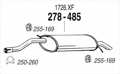 CITROEN C5 2.0 Sedan/Break 04-08 純正タイプ補修用マフラー リアマフラー