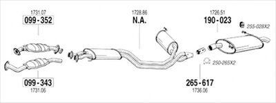 PEUGEOT 605 3.0 24V 純正タイプ補修用マフラー 吊りゴム