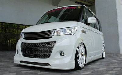 ルークス ML21 ハイウェイスター GLANZ フロントハーフスポイラー 塗装取付込