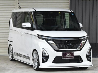 B4系 ルークス ハイウェイスター 前期 GLANZ フロントフラップスポイラー メーカー塗装品 EBT プレミアムサンシャインオレンジ