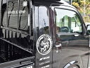 S500/510 ハイゼットトラック ジャンボ専用 GLANZ サイドウィンドウカバー メーカー塗装品 002 ブラック(2)