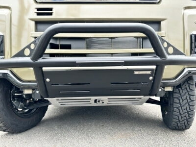 700系 アトレー ハイゼットカーゴ デッキバン フロントバンパーガードキット スキッドプレート付 シルバースキッドプレート