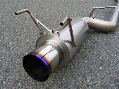 R32 GTR SBRレーシングフルチタンマフラー 出口部鏡面仕上げ＋焼付け済み