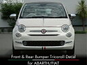 FIAT 500 core OBJ フロント&リアバンパー トリコロールデカール