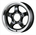 JA11/JB31 ジムニー ZERO-1 ハイパーS 16インチ 5.5J P.C.D=139.7 5穴 INSET=22 リム=51mm ブラックリムポリッシュ 5本セット(背面タイヤ用)(2)