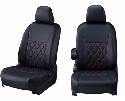 AXAH54 RAV4 ハイブリッド Gグレード シートカバー ダイヤ ブラック×レッドステッチのサムネイル