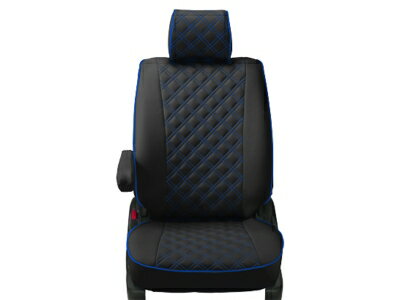 アトレー デッキバン S700W / S710W シートカバー キルティングタイプ ブラック×ブルーステッチ