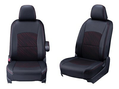 AXUH80 / AXUH85 ハリアー Sグレード ハイブリッド車 シートカバー クール ブラック×レッド