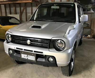 ジムニー JB23 丸型ヘッドライトフェイスカバー＆固定ブラケット左右セット