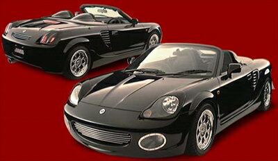 MR-S ZZW30 BLACK×METAL サイドスカート