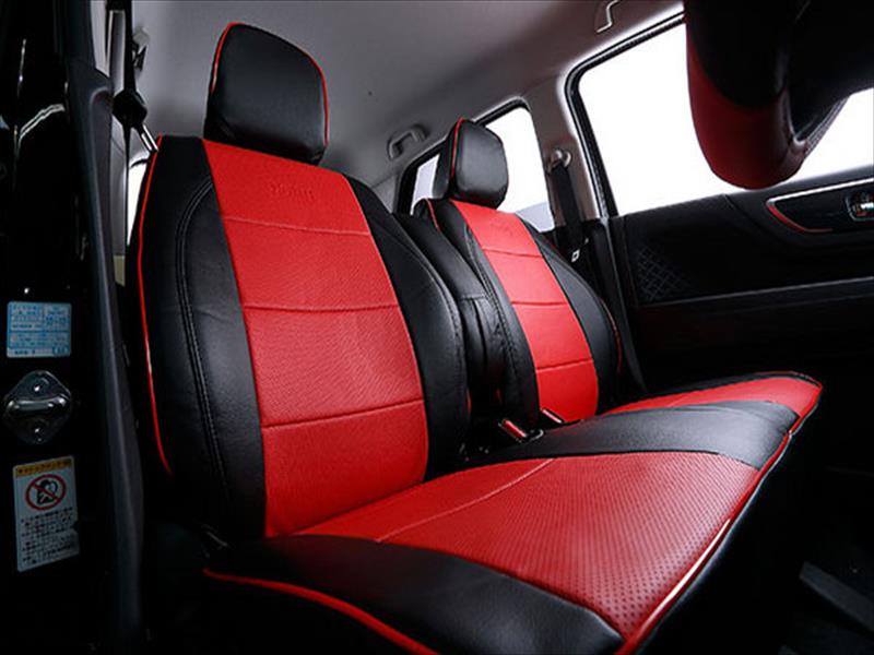 ミラ ココア L685S タイプ：X スペシャルコーデ (H24.04?) シートカバー GT-PRO Type-3 カラー：ブラック/レッド レッドパイピング