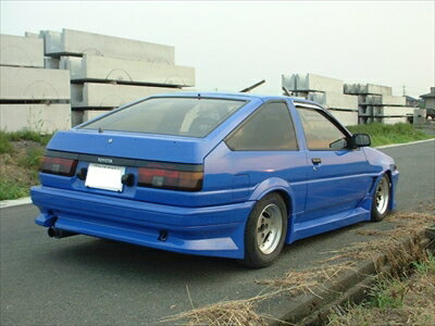 AE86 トレノ リヤバンパー 塗装取付込