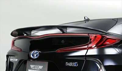 プリウスPHV ZVW52 カーボンリアウイング クリア塗装済み