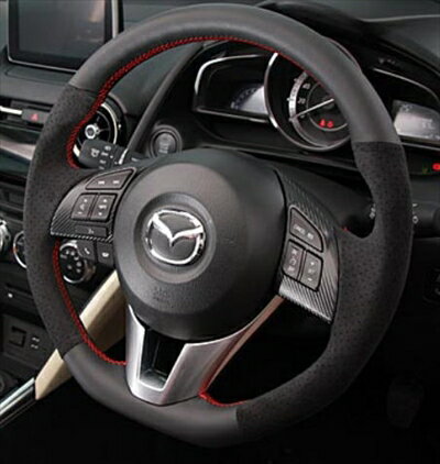 デミオ DJ5FS/DJ3FS 本革スポーツステアリングホイール 車体番号300001以降のお車用