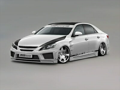 マークX GRX130 前期 〜2012/7 F-05X フロントフェンダーキット (片側25mmワイド) 塗装済み