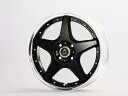 【セミオーダー】ABYSS アビス 17inch 2ピース リバースホイール 1本 17 x 10.0J 4H/100 ディスク カラー:ブラック(2)
