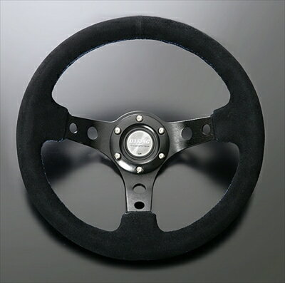 D1 SPEC DEEP70 ステアリング バックスキンタイプ ステッチカラー：ブルー 径：33φ