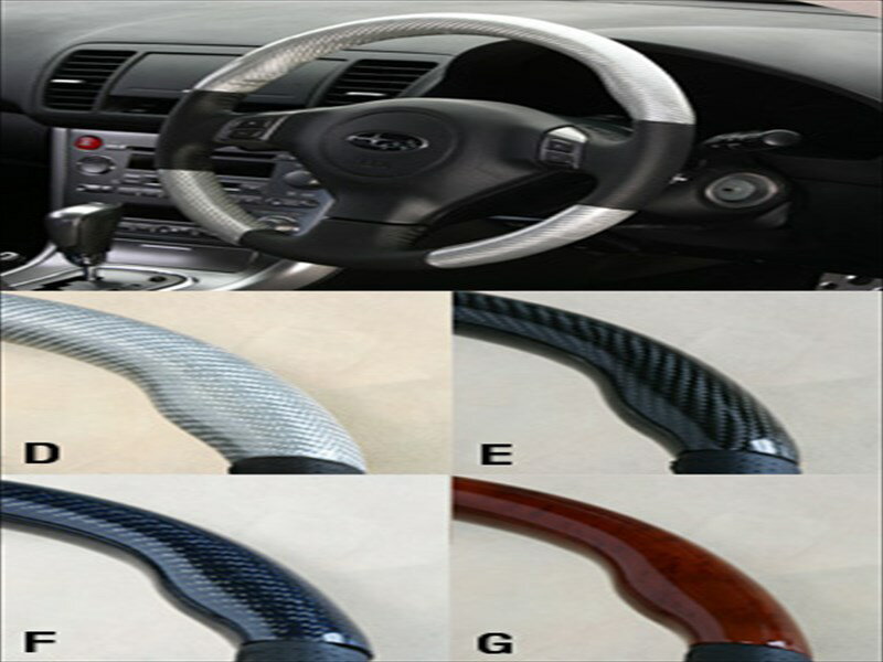 BL5 レガシィ B4 Type-R CORSA オリジナルコンビステアリング（ブラックカーボン×本革のコンビ/レッドステッチ）