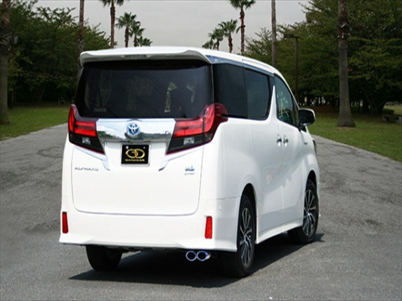 アルファードハイブリッド AYH30W SR PASION EVO P.B.S搭載マフラー 右ダブル出し チタニウムブルーテール