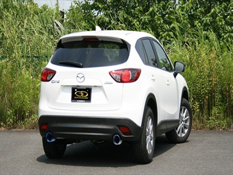 CX-5 LDA-KE2FW クリーンディーゼル 駆動：2WD (H24.2-) Vertex 4WD/SUV マフラー 左右出し オーバル （テール部のみ チタニウム製　ブルー発色）