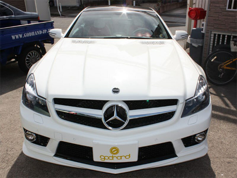 BENZ SLK R230 フロントリップスポイラー CARBON クリア塗装済み