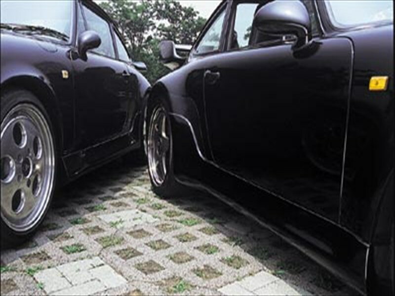 964 TURBO サイドスカート 塗装取付込