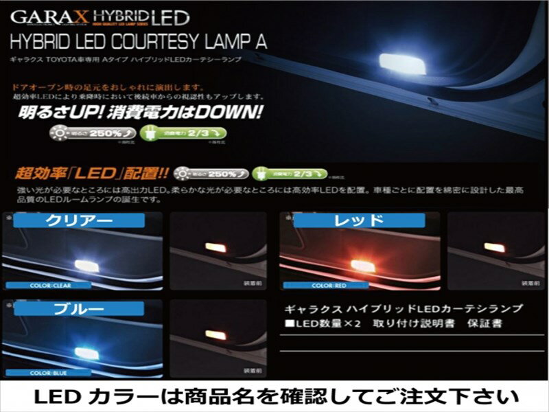 LEXUS IS250/350 GSE20系 ハイブリッドLED カーテシーランプ カラー：レッド