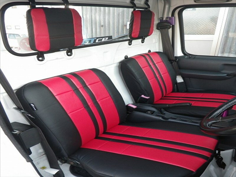 キャリイ DA63T 10型以降用 スポーツシートカバー 赤