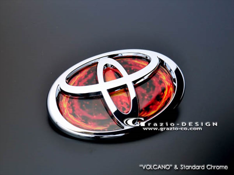 マークX 120系 ヒートレッドエンブレム VOLCANO W110 リアのみ 標準(クローム)