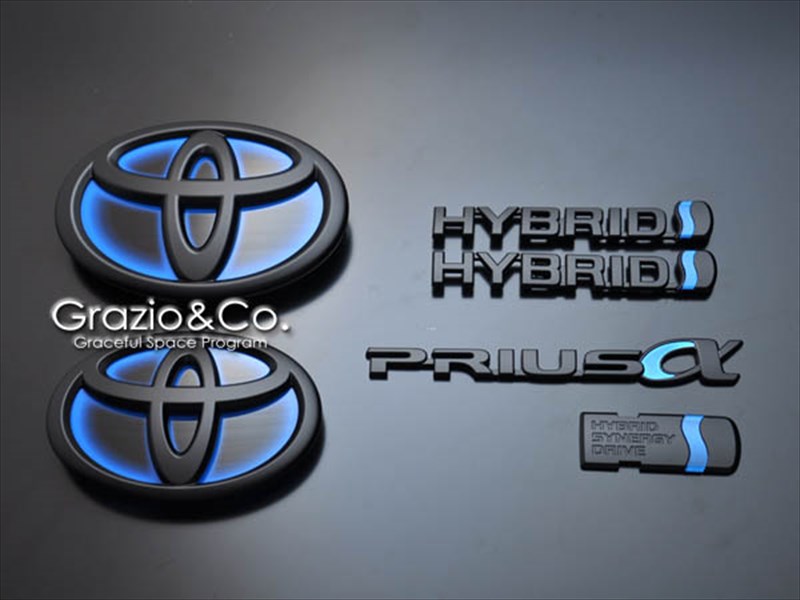 クラウンアスリート 20系 ヒートブルーエンブレム W120 リア用 マッドブラック